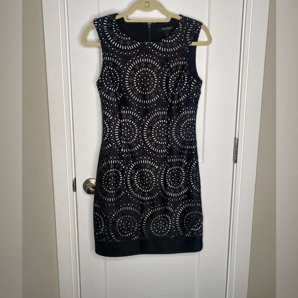 White House Black Market Eyelet Sleeveless Cocktail Dress Women’s Size 6